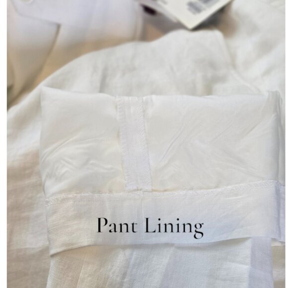 Bar III Size 33W 30L Men's Linen Pants Lined Slim Fit White - Picture 6 of 13